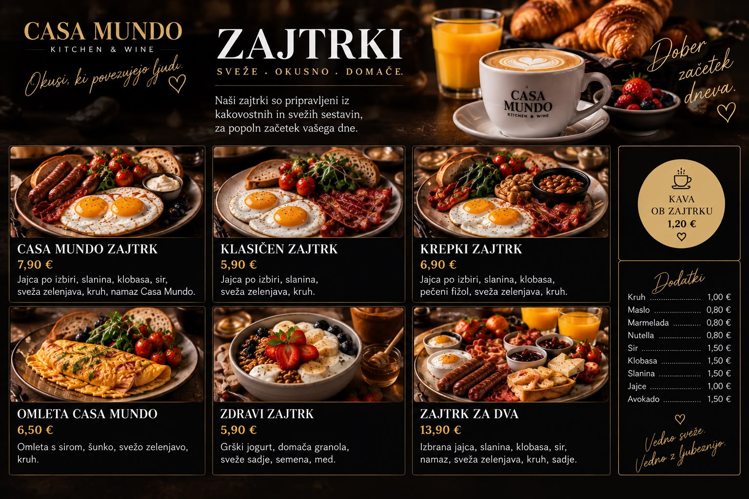 CASA MUNDO zajtrki