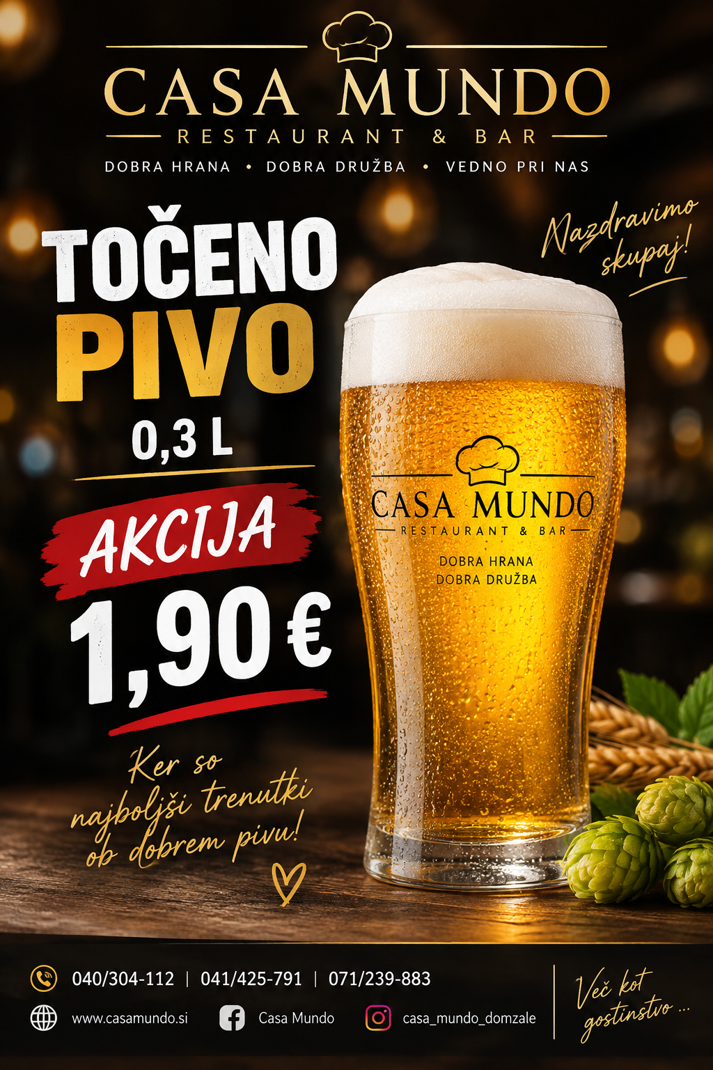 Akcija - točeno pivo 0,3 l